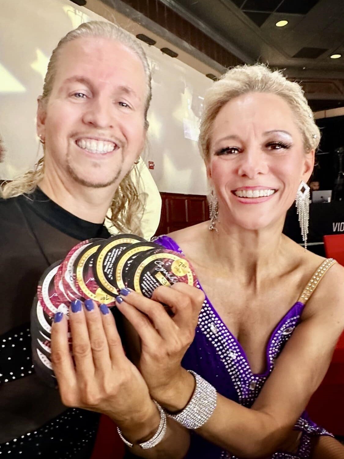 Performers with their medals