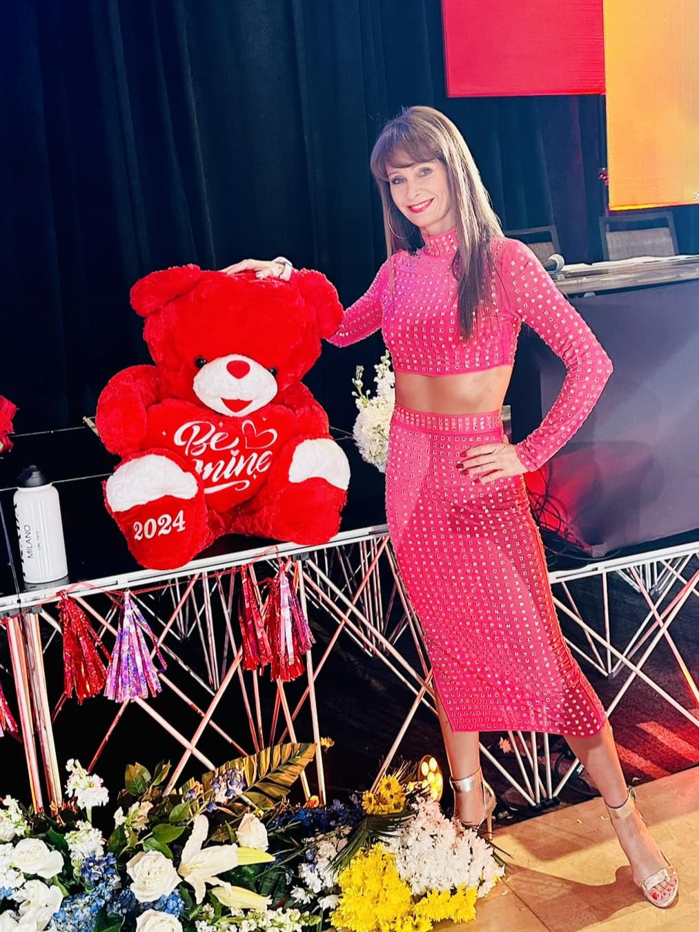 Woman with a stuffed toy