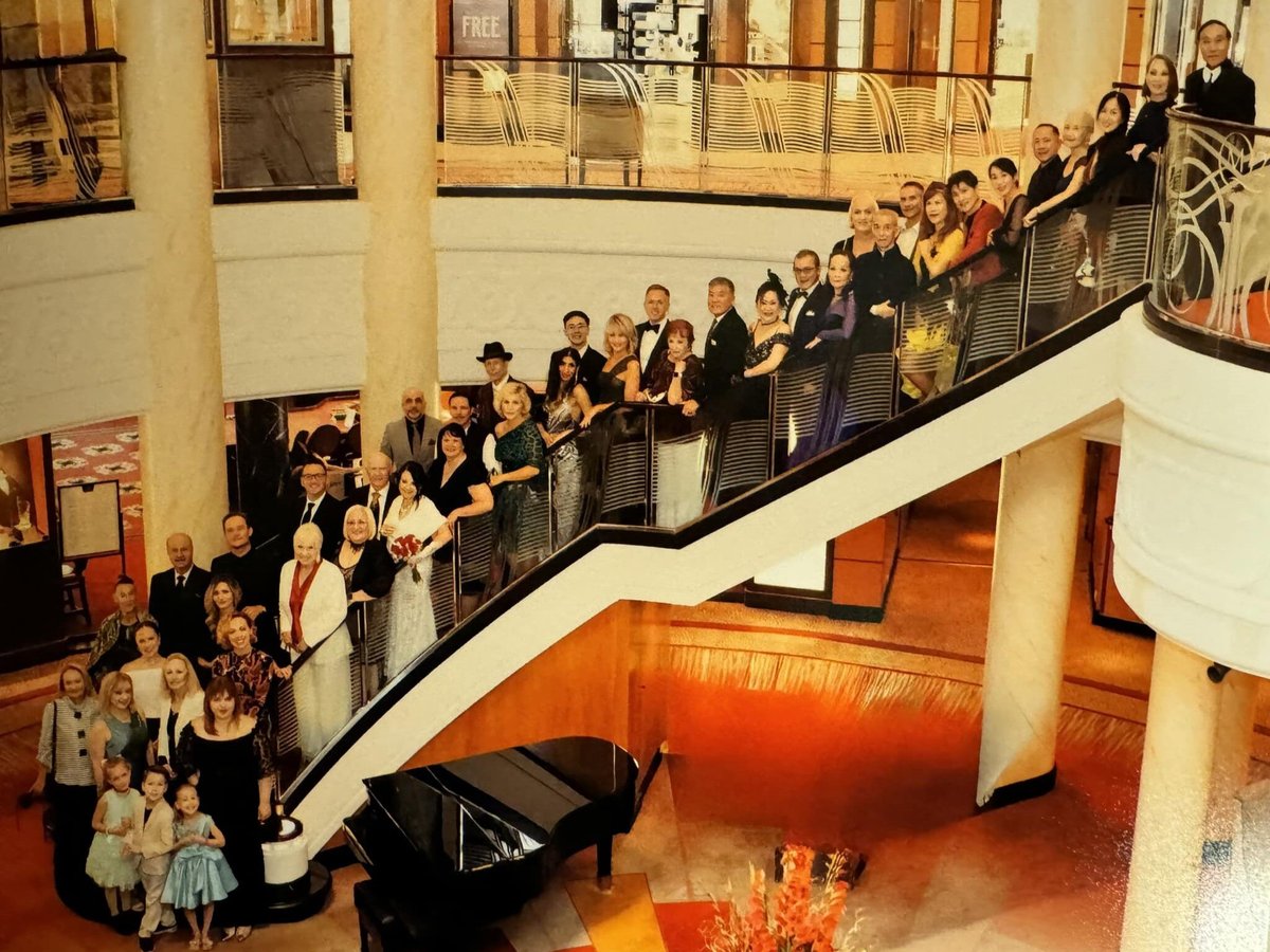 Participants on stairs