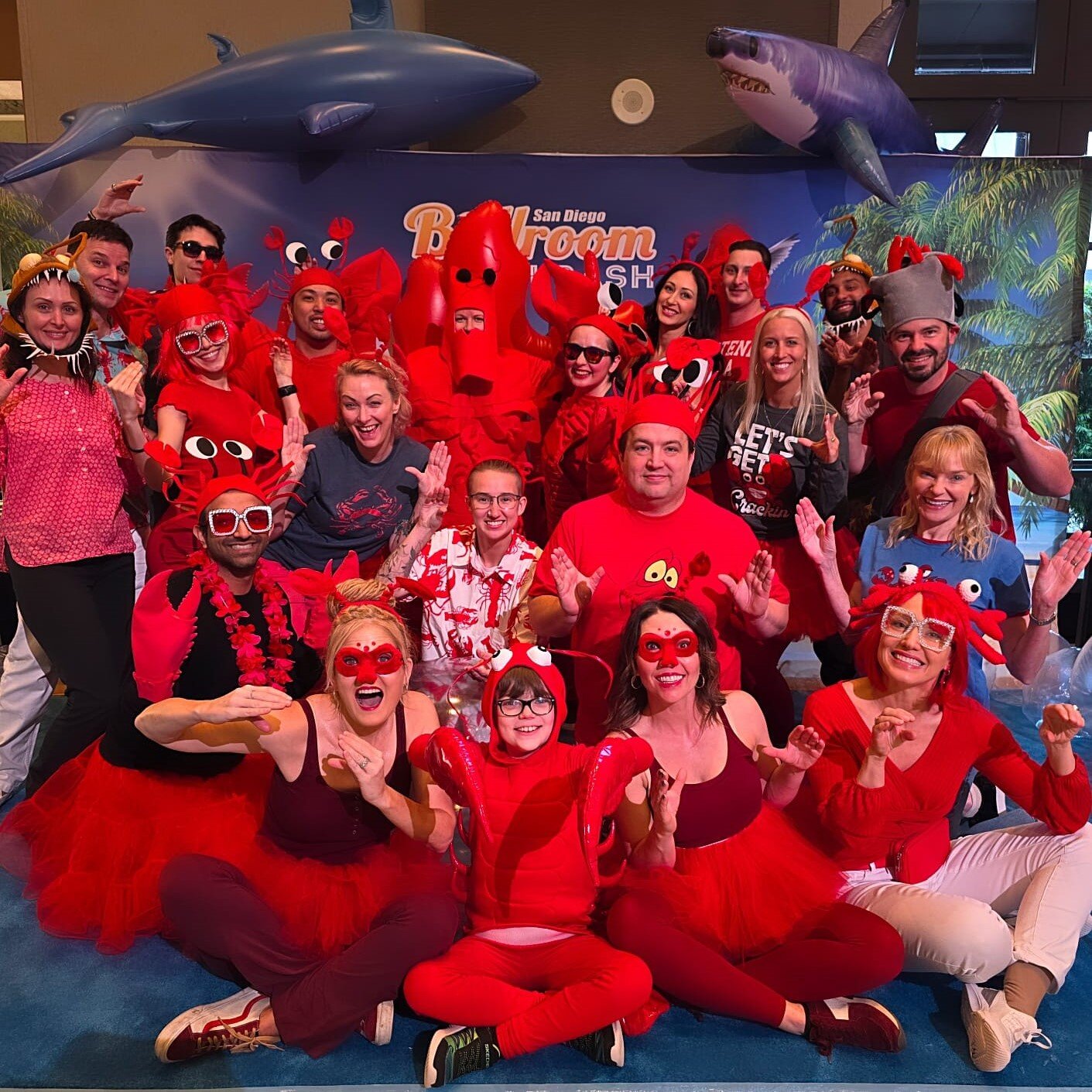 Crabby-themed group picture