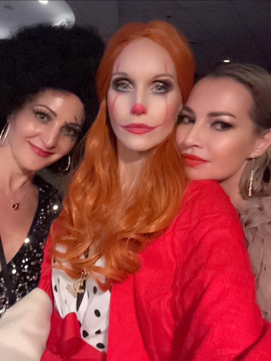 3 ladies in their Halloween attire