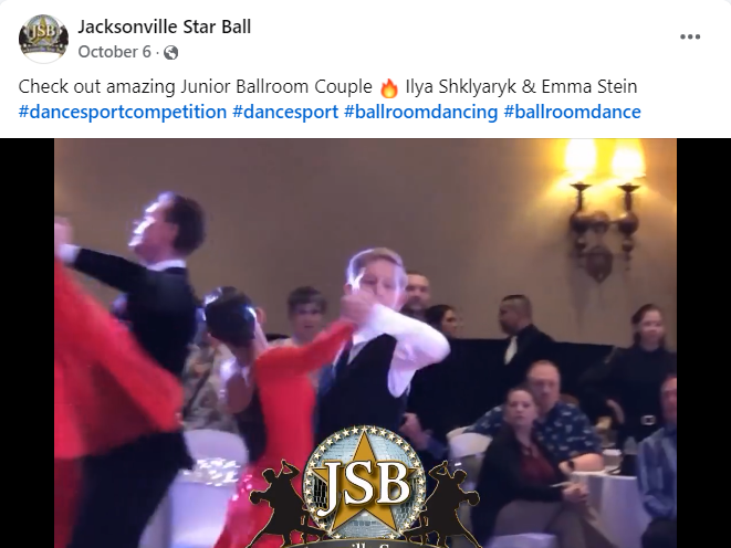 Facebook video of amazing junior ballroom couple