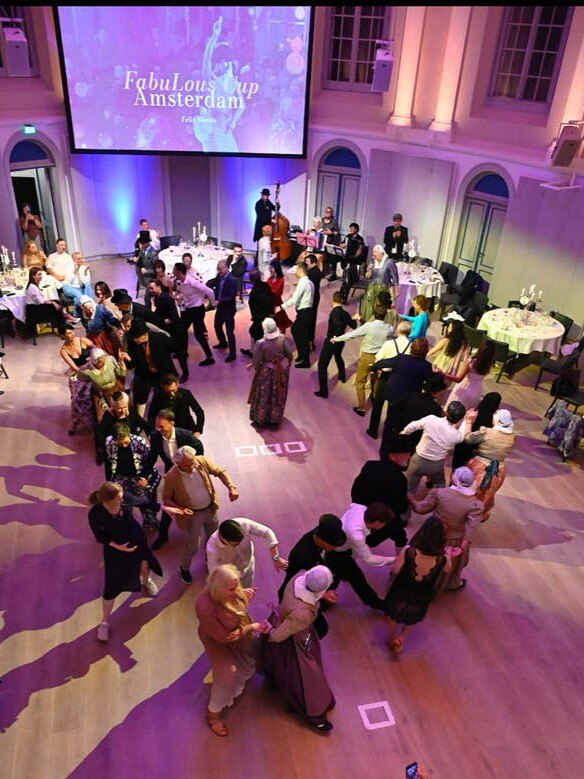 guests dancing after dinner