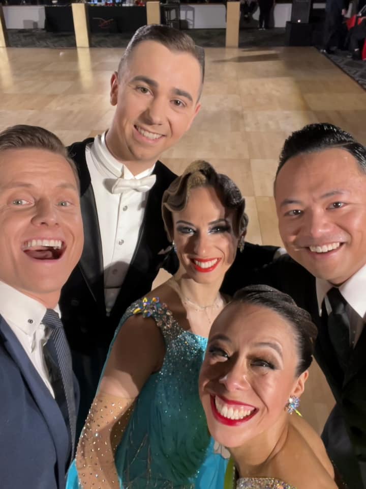 group selfie of dancers