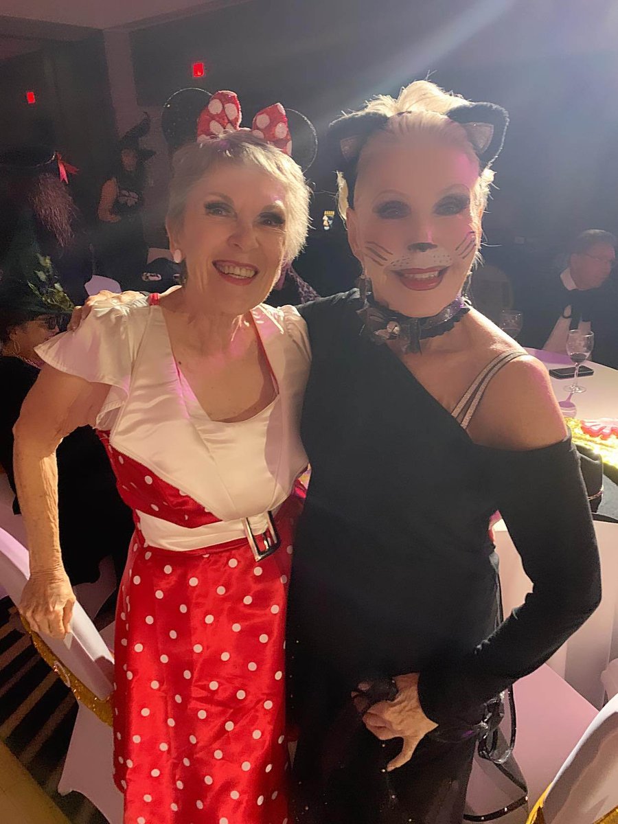 2 ladies in their Halloween costume