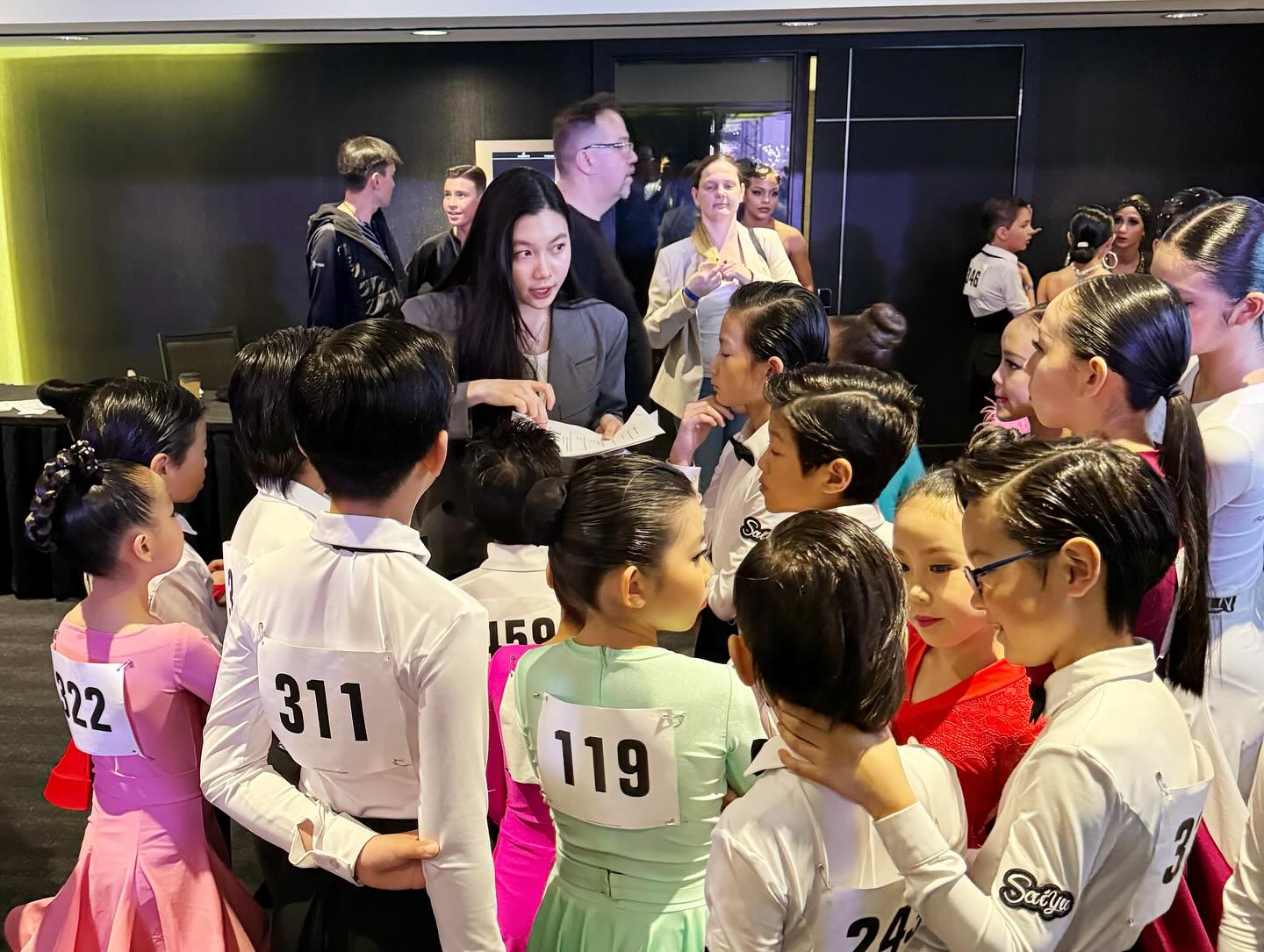Coach and her students